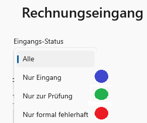 Filter nach Eingangs-Status